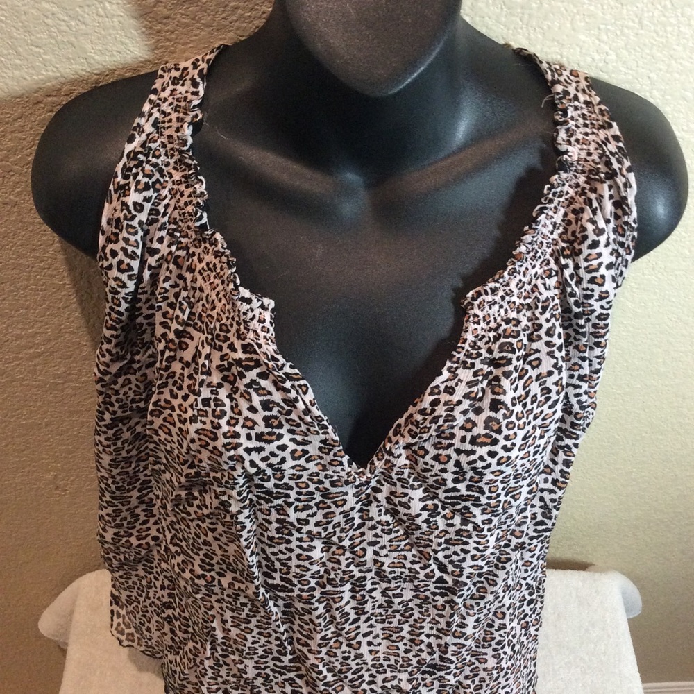 Scotch and Soda Animal Print Layered Tank Top XS
